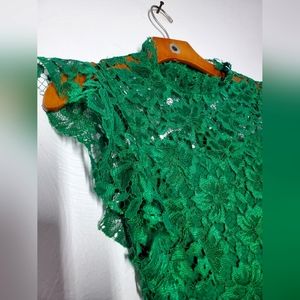 Emerald Green Lace Dress- Size 6